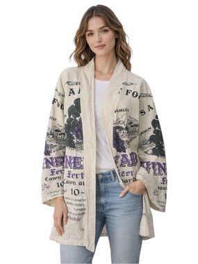 Vintage Sack Upcycled “Vineyard Fertilizer” Jacket – One‑of‑a‑Kind, NWOT